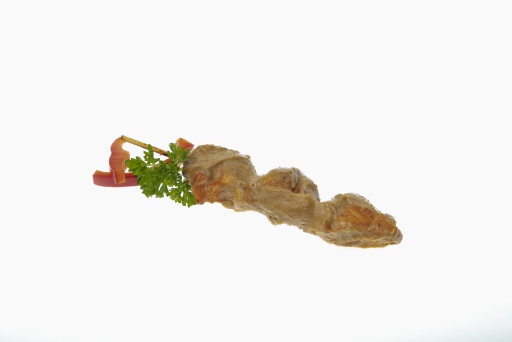 Stokje kipsate met satesaus